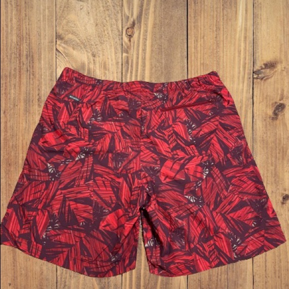 Mens Columbia Omni-shade red swim shorts large - Picture 2 of 5
